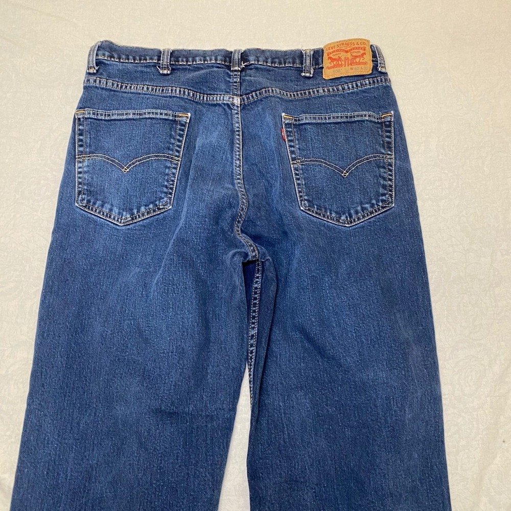 Levi's 550 Relaxed Fit Men's Jeans 40x32 Blue Tapered Denim Red Tab - Picture 4 of 9